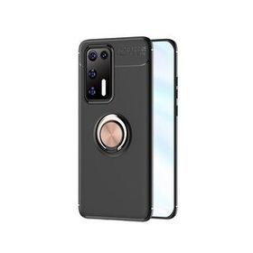 Alan Şanslı Huawei P40 Range Yüzüklü Silikon Siyah Gold Kılıf
