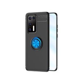 Alan Şanslı Huawei P40 Range Yüzüklü Silikon Siyah Mavi Kılıf