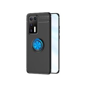 Alan Şanslı Huawei P40 Range Yüzüklü Silikon Siyah Mavi Kılıf