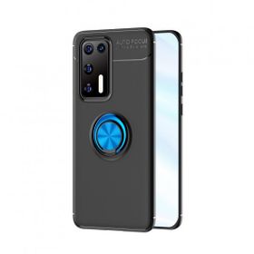 Alan Şanslı Huawei P40 Range Yüzüklü Silikon Siyah Mavi Kılıf