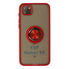 Alan Şanslı Huawei Y5P Montreal Yüzüklü Silikon Kapak Kırmızı Cep Telefonu Kılıfı