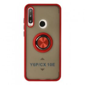 Alan Şanslı Huawei Y6P Montreal Yüzüklü Silikon Kapak Kırmızı Kılıf