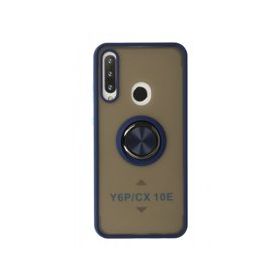 Alan Şanslı Huawei Y6P Montreal Yüzüklü Silikon Kapak Lacivert Kılıf