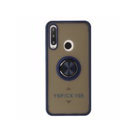 Alan Şanslı Huawei Y6P Montreal Yüzüklü Silikon Kapak Lacivert Kılıf