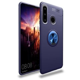 Alan Şanslı Huawei Y6P Range Yüzüklü Silikon Mavi Kılıf