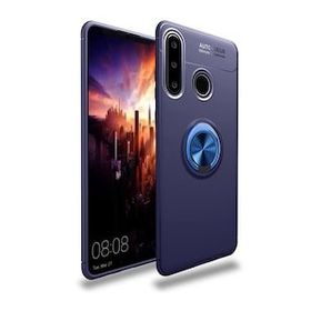 Alan Şanslı Huawei Y6P Range Yüzüklü Silikon Mavi Kılıf