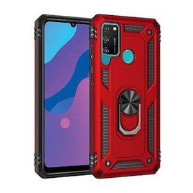 Alan Şanslı Huawei Y6P Sofya Yüzüklü Silikon Kapak Kırmızı Kılıf