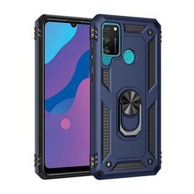 Alan Şanslı Huawei Y6P Sofya Yüzüklü Silikon Kapak Lacivert Kılıf