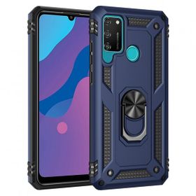 Alan Şanslı Huawei Y6P Sofya Yüzüklü Silikon Kapak Lacivert Kılıf