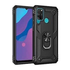 Alan Şanslı Huawei Y6P Sofya Yüzüklü Silikon Kapak Siyah Kılıf