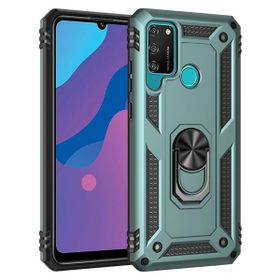 Alan Şanslı Huawei Y6P Sofya Yüzüklü Silikon Kapak Yeşil Kılıf