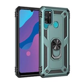 Alan Şanslı Huawei Y6P Sofya Yüzüklü Silikon Kapak Yeşil Kılıf
