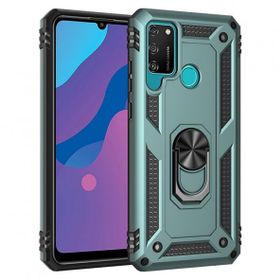 Alan Şanslı Huawei Y6P Sofya Yüzüklü Silikon Kapak Yeşil Kılıf