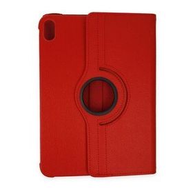 Alan Şanslı iPad 2022 10.9 10. Nesil 360 Deri Kırmızı Tablet Kılıfı