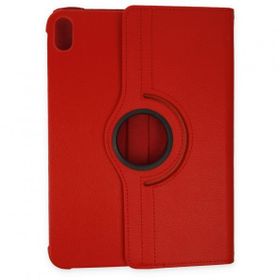 Alan Şanslı iPad 2022 10.9 10. Nesil 360 Deri Kırmızı Tablet Kılıfı
