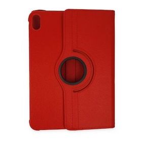 Alan Şanslı iPad 2022 10.9 10. Nesil 360 Deri Kırmızı Tablet Kılıfı