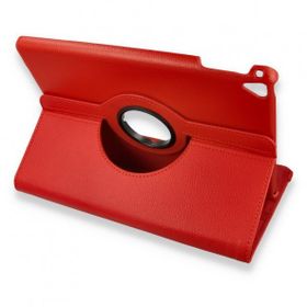 Alan Şanslı iPad 4 9.7 Kırmızı 360 Tablet Deri Kılıf
