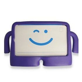 Alan Şanslı iPad 4 9.7 Mor Karakter Tablet Silikon Kılıf