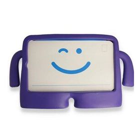 Alan Şanslı iPad 4 9.7 Mor Karakter Tablet Silikon Kılıf