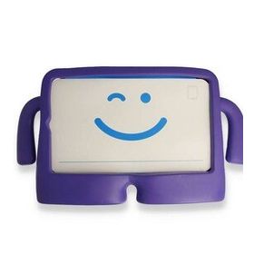 Alan Şanslı iPad 4 9.7 Mor Karakter Tablet Silikon Kılıf