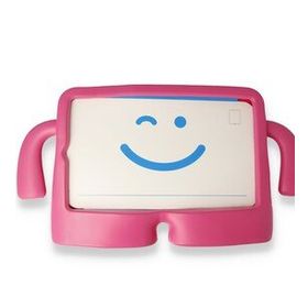 Alan Şanslı iPad 4 9.7 Pembe Karakter Tablet Silikon Kılıf