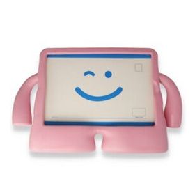 Alan Şanslı iPad 5 Air 9.7 Açık Pembe Karakter Tablet Silikon Kılıf