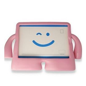 Alan Şanslı iPad 5 Air 9.7 Açık Pembe Karakter Tablet Silikon Kılıf