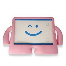 Alan Şanslı iPad 5 Air 9.7 Açık Pembe Karakter Tablet Silikon Kılıf