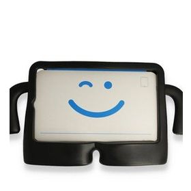 Alan Şanslı iPad 5 Air 9.7 Siyah Karakter Tablet Silikon Kılıf