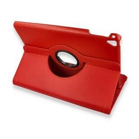 Alan Şanslı iPad 9.7 2018 360 Kırmızı Tablet Deri Kılıf