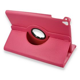 Alan Şanslı iPad 9.7 2018 360 Pembe Tablet Deri Kılıf