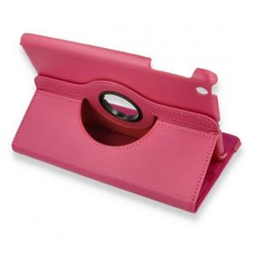 Alan Şanslı iPad Mini 1 Pembe 360 Tablet Deri Kılıf