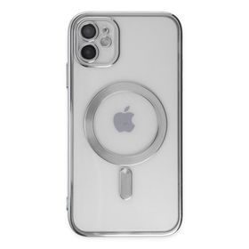 Alan Şanslı iPhone 11 Kross Magneticsafe Kapak Gümüş Cep Telefonu Kılıfı