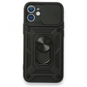 Alan Şanslı iPhone 11 Pars Lens Yüzüklü Standlı Silikon Kılıf