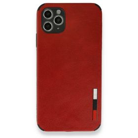 Alan Şanslı iPhone 11 Pro Kırmızı Loop Deri Silikon Kılıf