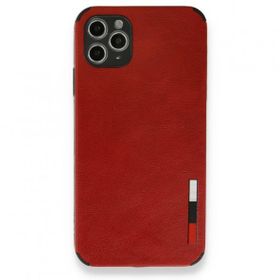 Alan Şanslı iPhone 11 Pro Kırmızı Loop Deri Silikon Kılıf