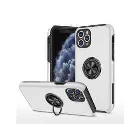 Alan Şanslı iPhone 11 Pro Max Elit Yüzüklü Kapak Gümüş Kılıf