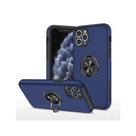 Alan Şanslı iPhone 11 Pro Max Elit Yüzüklü Kapak Lacivert Kılıf