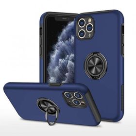 Alan Şanslı iPhone 11 Pro Max Elit Yüzüklü Kapak Lacivert Kılıf