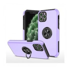 Alan Şanslı iPhone 11 Pro Max Elit Yüzüklü Kapak Mor Kılıf