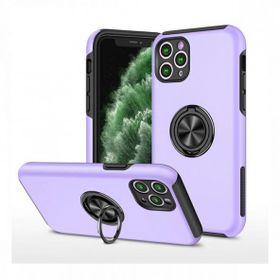 Alan Şanslı iPhone 11 Pro Max Elit Yüzüklü Kapak Mor Kılıf