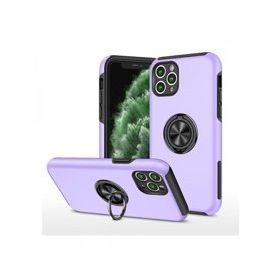 Alan Şanslı iPhone 11 Pro Max Elit Yüzüklü Kapak Mor Kılıf