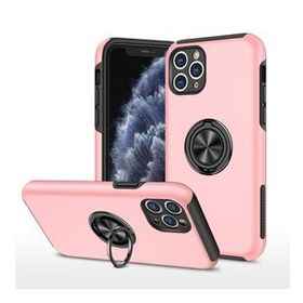 Alan Şanslı iPhone 11 Pro Max Elit Yüzüklü Kapak Pembe Kılıf