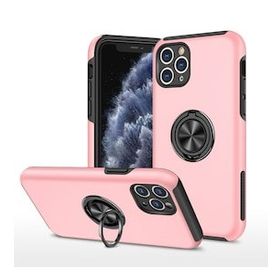 Alan Şanslı iPhone 11 Pro Max Elit Yüzüklü Kapak Pembe Kılıf
