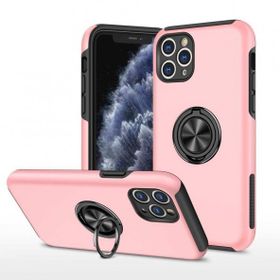 Alan Şanslı iPhone 11 Pro Max Elit Yüzüklü Kapak Pembe Kılıf