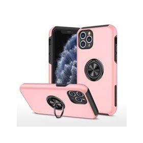 Alan Şanslı iPhone 11 Pro Max Elit Yüzüklü Kapak Pembe Kılıf