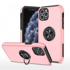 Alan Şanslı iPhone 11 Pro Max Elit Yüzüklü Kapak Pembe Kılıf