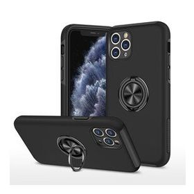 Alan Şanslı iPhone 11 Pro Max Elit Yüzüklü Kapak Siyah Kılıf