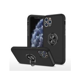 Alan Şanslı iPhone 11 Pro Max Elit Yüzüklü Kapak Siyah Kılıf