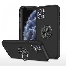 Alan Şanslı iPhone 11 Pro Max Elit Yüzüklü Kapak Siyah Kılıf